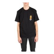 Katoenen T-shirt met voorprint IH NOM UH NIT , Black , Heren