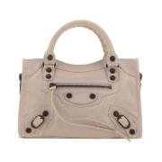 Stud Versierde Beige Handtas Balenciaga , Beige , Dames