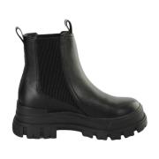 Dameslaarzen van nappa Buffalo Aspha Chelsea Mid Buffalo , Black , Dam...