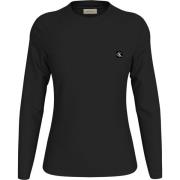 Zwarte Sweater Ronde Hals Katoen Regular Fit Calvin Klein , Black , Da...