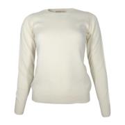 Zachte Crewneck Trui in Wit Cashmere Company , White , Dames