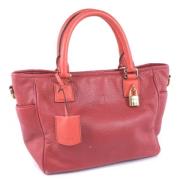 Pre-owned Leather handbags Loewe Pre-owned , Red , Dames