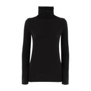 Klassieke Hoge Kraag Sweater Antonelli Firenze , Black , Dames