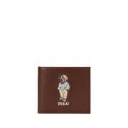 Polo Bear Leren Portemonnee Polo Ralph Lauren , Brown , Heren