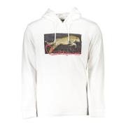 Hoodie Wit Lange Mouw Logo Cavalli Class , White , Heren