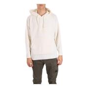 Wollen Boxy Hoodie met Kangoeroezak C.p. Company , White , Heren