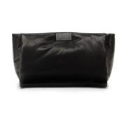 Zwarte leren tas met glinsterend detail Brunello Cucinelli , Black , D...