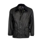 Zwarte Bedale Gewaxte Jas Barbour , Black , Heren