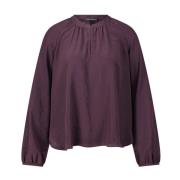 Satin blouse met elegante details Luisa Cerano , Purple , Dames