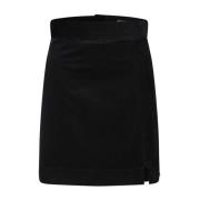 Corduroy Rok met Sterrits Fabienne Chapot , Black , Dames