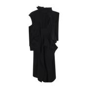 Zwarte wollen jas Asymmetrische stijl Yohji Yamamoto , Black , Dames