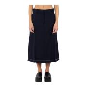 Blauwe Wollen Rok Marni , Blue , Dames