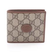 Pre-owned Leather wallets Gucci Vintage , Gray , Heren