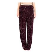 Paillet geborduurde fluwelen broek Elisabetta Franchi , Red , Dames