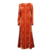 Oranje Elegant Jurk Aw24 La DoubleJ , Orange , Dames