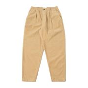 Ribfluwelen Broek - Relaxte Pasvorm Universal Works , Beige , Heren