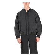 Gewassen Bomber Cargo Jas Untitled Artworks , Black , Heren