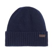 Navy Carlton Beanie Hoed Barbour , Blue , Heren