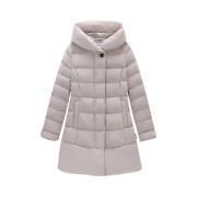 Gewatteerde Parka met Urban Touch Stof Woolrich , Beige , Dames