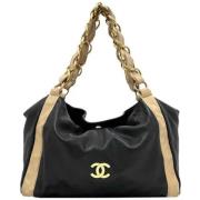 Pre-owned Leather chanel-bags Chanel Vintage , Black , Dames