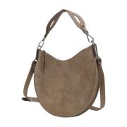 Beige Leren Handtas met Ritssluiting Coccinelle , Beige , Dames