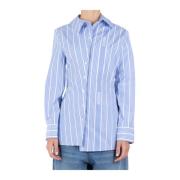 Blauw Gestreept Overhemd Pablo La Chemise Jacquemus , Blue , Dames