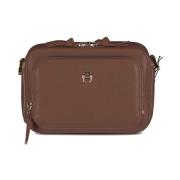 Stijlvolle leren schoudertas Aigner , Brown , Dames