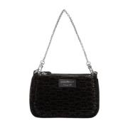 Stijlvolle Leren Tas Emporio Armani , Black , Dames