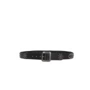 Zwart Leren Studs Riem Los Angeles HTC , Black , Heren