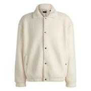 Witte Open Maglia Shirt Hugo Boss , White , Heren