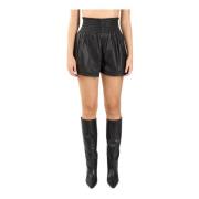 Zachte Nappa Kiss Model Shorts Sportmax , Black , Dames