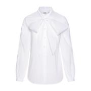 Blouse met strikdetail Emily Van den Bergh , White , Dames