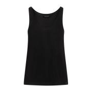 Mouwloze Geribbelde Top Anine Bing , Black , Dames