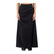 Zwarte Katoen Spandex Rok The Garment , Black , Dames