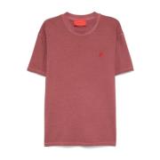 Rood Katoenen T-shirt met Geborduurd Logo Vision OF Super , Red , Here...