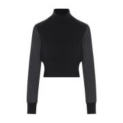 Zwarte wollen cropped trui Noir Kei Ninomiya , Black , Dames