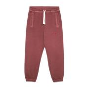 Rode katoenen sweatpants met geborduurd logo Vision OF Super , Red , H...