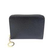 Pre-owned Leather wallets Bvlgari Vintage , Black , Dames