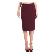 Midi Jurk met Ritsmotief in Crêpe Elisabetta Franchi , Red , Dames