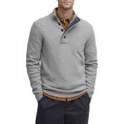 Essential Patch Half Sweater Barbour , Gray , Heren