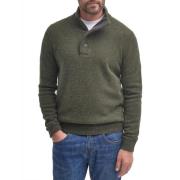 Essential Patch Half Button Sweater Barbour , Green , Heren