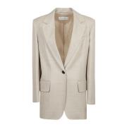 Stijlvol Beige Jas Max Mara , Beige , Dames