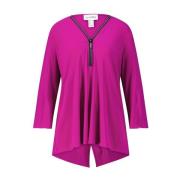 Shirt met ritssluiting lange mouw Joseph Ribkoff , Purple , Dames