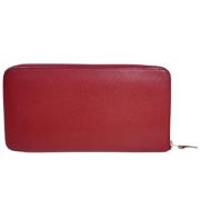 Pre-owned Leather wallets Hermès Vintage , Red , Dames