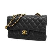 Pre-owned Leather chanel-bags Chanel Vintage , Black , Dames