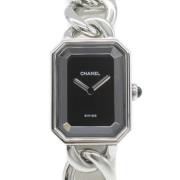 Pre-owned Stainless Steel watches Chanel Vintage , Black , Dames