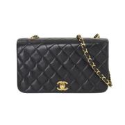 Pre-owned Leather chanel-bags Chanel Vintage , Black , Dames