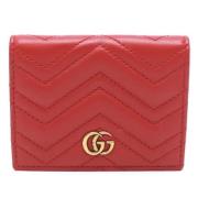 Pre-owned Leather wallets Gucci Vintage , Red , Dames