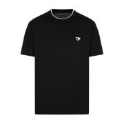 Eagle Branding Katoenen T-shirt in zwart Emporio Armani , Black , Here...