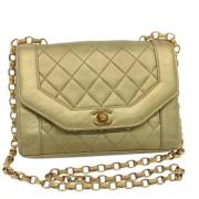 Pre-owned Leather chanel-bags Chanel Vintage , Yellow , Dames